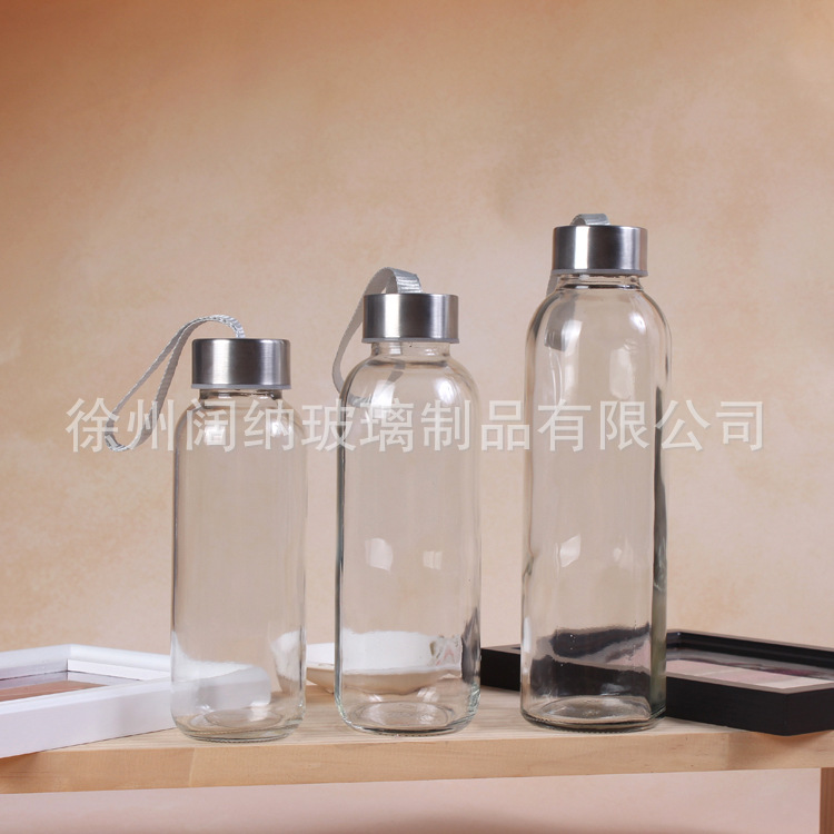 定制隨手杯密封防漏手提便攜玻璃水杯隨身運動玻璃瓶批發(fā)