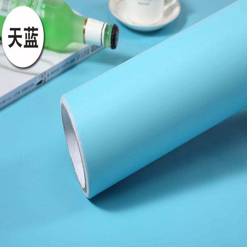 素色加厚家具貼紙防水波音軟片櫥柜衣柜翻新貼桌子門(mén)貼紙