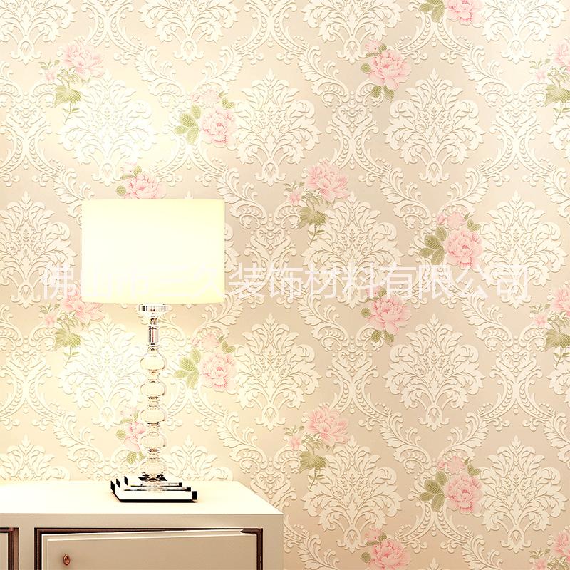 歐式3D立體精壓壁紙無紡布墻紙臥室客廳電視背景墻壁紙 佛山無紡布墻紙公司 佛山無紡布墻紙公司哪家好 佛山無紡布墻紙公司哪