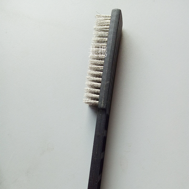 廠家直銷(xiāo)塑柄鋼絲刷 6排不銹鋼文玩金剛核桃工具清理刷子