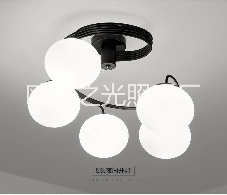 新款鐵藝北歐后現(xiàn)代臥室簡約餐廳客廳酒店美式吊燈吸頂燈批發(fā) 2282