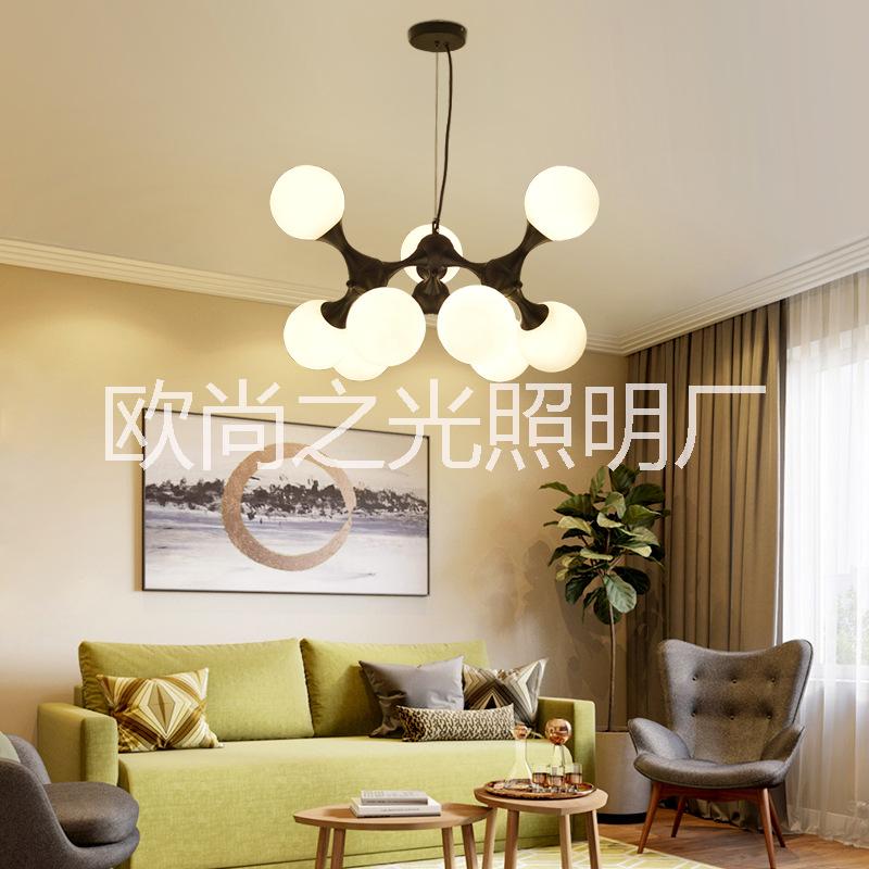 鐵藝北歐吸頂餐吊燈 現(xiàn)代臥室書房餐廳客廳酒店美式吸頂?shù)鯚襞l(fā) 2306