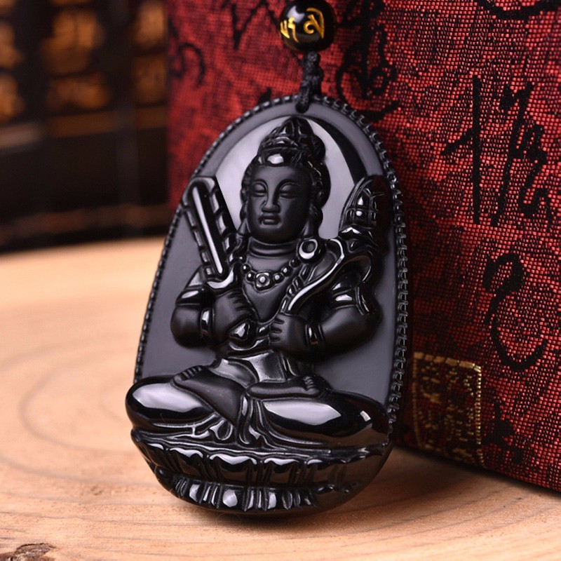 運緣閣本命佛,屬兔本命佛文殊菩薩_黑曜石