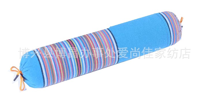 純棉粗布頸椎枕 純棉粗布頸椎枕蕎麥殼保健枕頭 老粗布頸椎枕 蕎麥枕 蕎麥皮圓形
