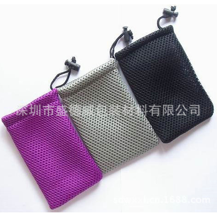 廠家定制新款網(wǎng)布束口袋 純色收口抽繩網(wǎng)眼袋防塵收納網(wǎng)布袋批發(fā)