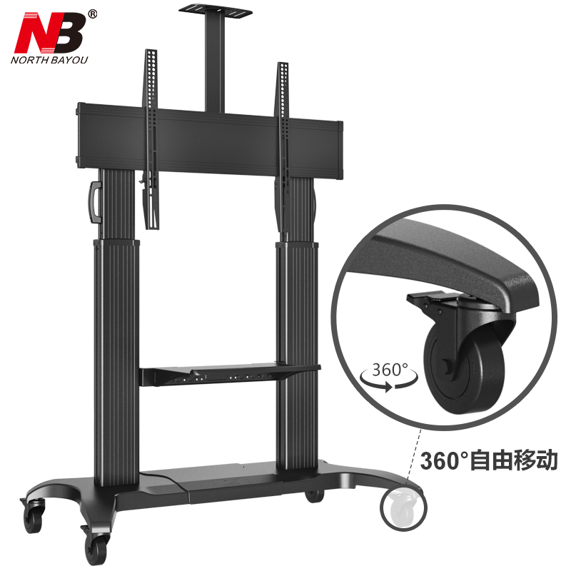 NB觸摸屏移動(dòng)推車60-100寸液晶電視移動(dòng)落地支架等離子掛架CF100 60-100寸液晶電視移動(dòng)落掛架