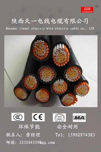 陜西天一電纜KVVR控制軟電纜陜西電線電纜廠，西安電線電纜廠，西安*電纜廠