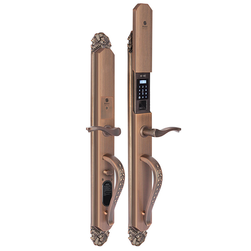 L8866F 豪力士別墅大門鎖 手機(jī)APP智能家居聯(lián)動密碼指紋鎖雙開別墅智能鎖  L8866F智能鎖