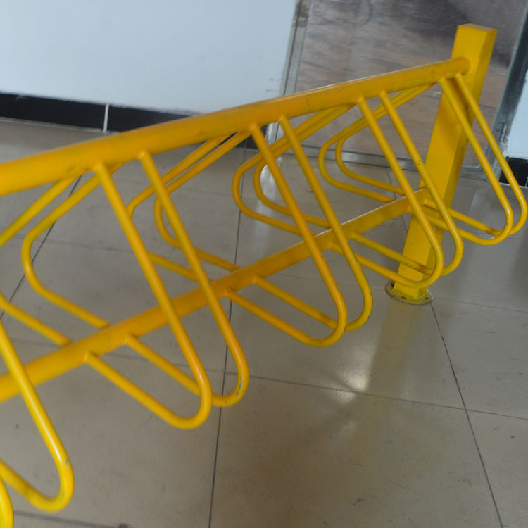 立式自行車停車架黃色烤漆廠家定制供應(yīng)