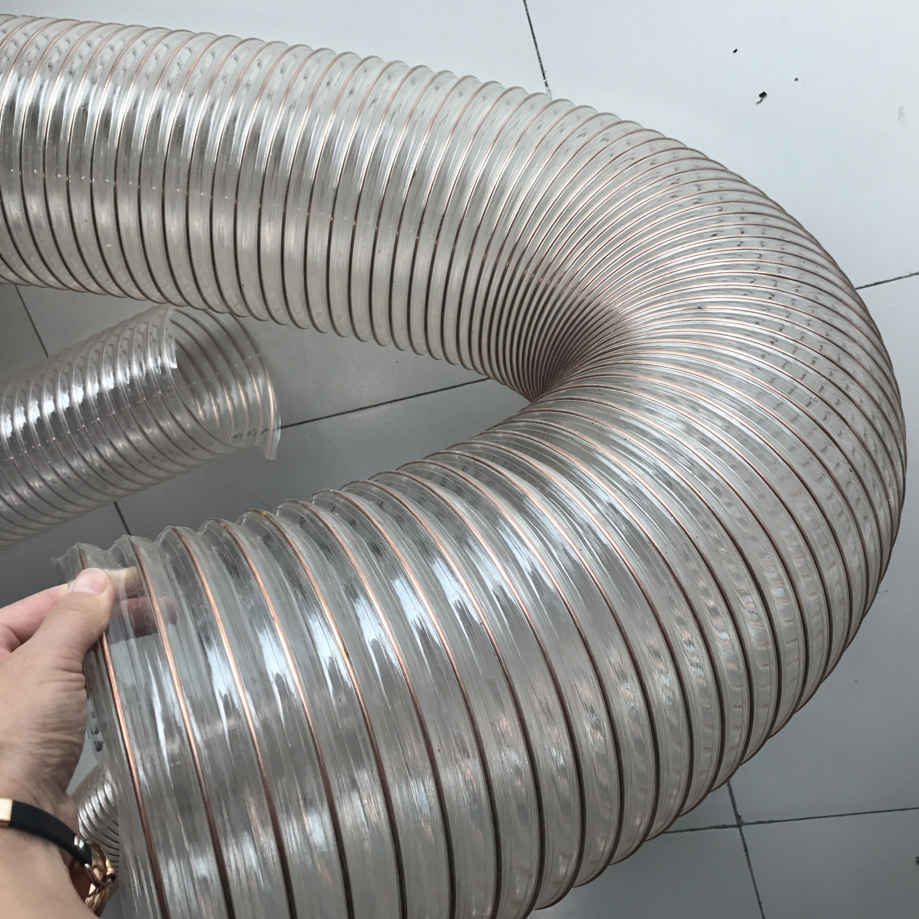 山實(shí)批發(fā)山實(shí)批發(fā)環(huán)保設(shè)備風(fēng)機(jī)用管 塑料透明鋼絲通風(fēng)除塵管