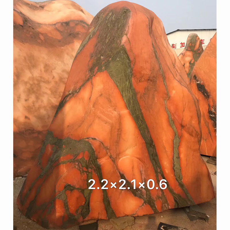 晚霞紅景觀石刻字石村標石觀賞石 假山石風景石招牌石門牌石供應
