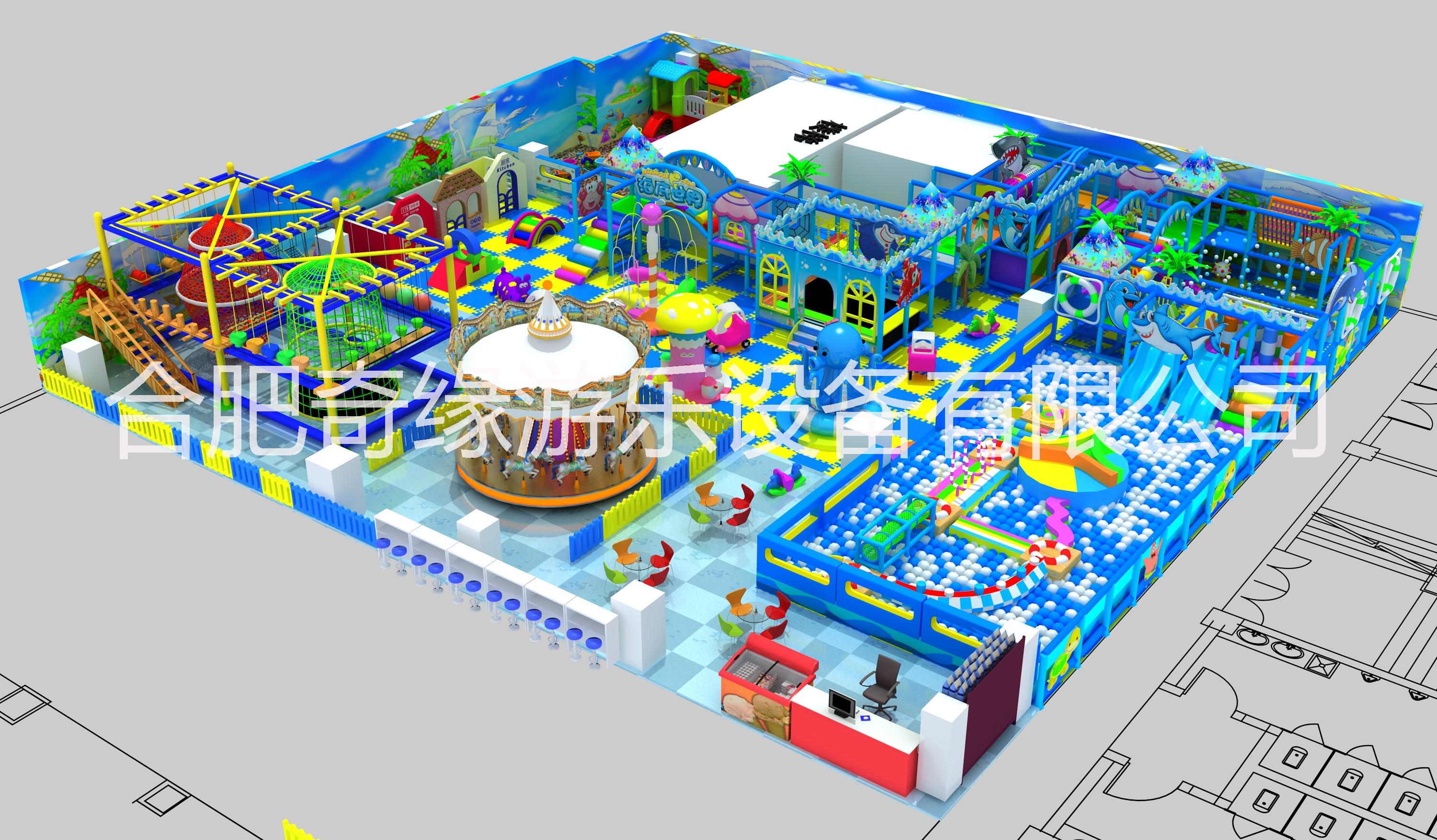 淘氣堡廠家室內(nèi)兒童樂園，超級大蹦床，兒童游樂設(shè)備，海洋球，