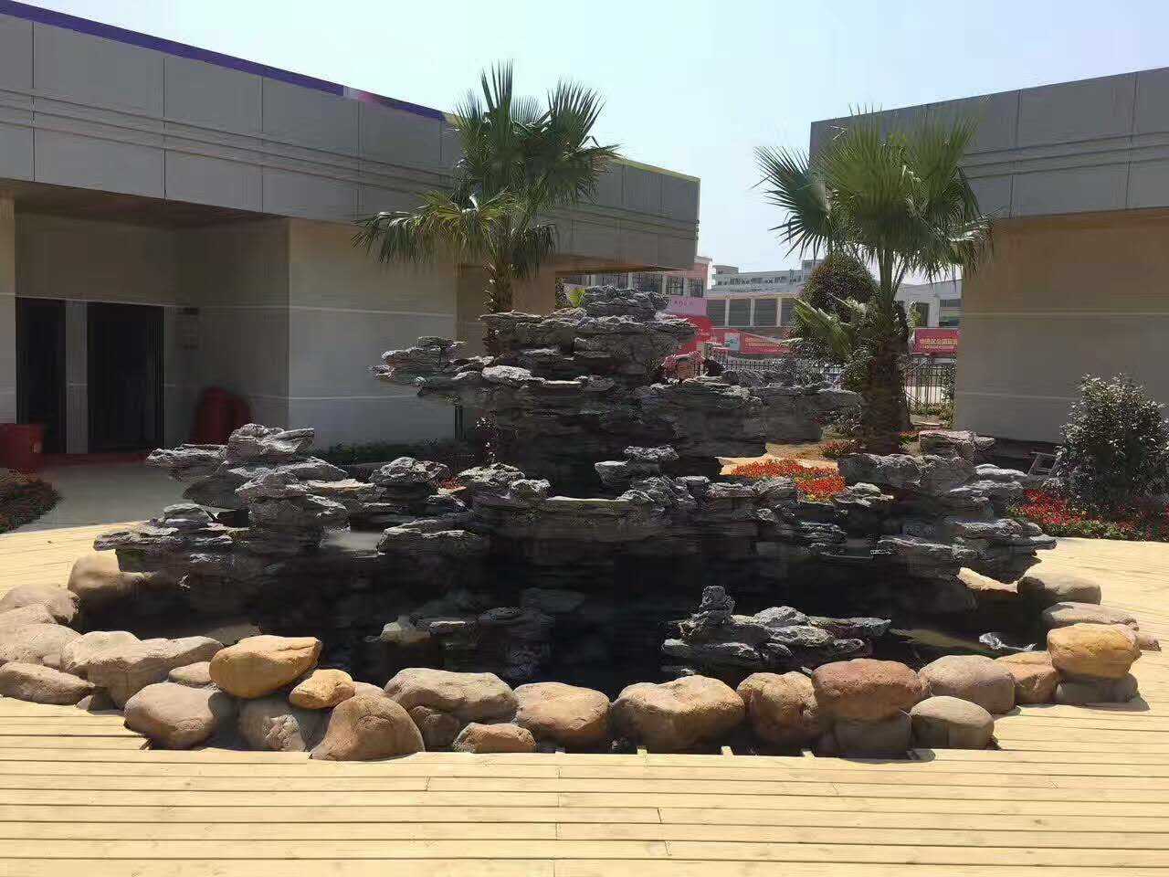 觀宇園藝建造假山錦鯉魚池水處理循