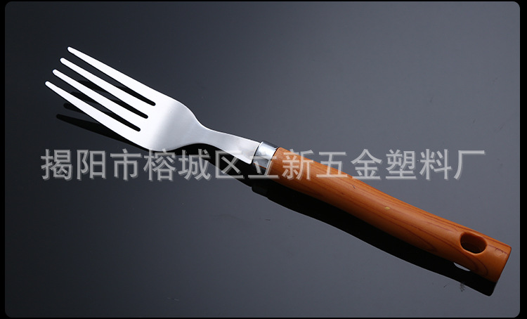 廠家直銷不銹鋼餐具 木紋柳樹柄刀叉勺套裝  不銹鋼精致餐具 批發(fā)