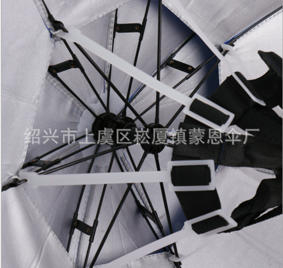 雙層*防曬傘帽 上虞釣魚遮陽傘 垂釣頭戴雨傘 采茶頭傘 雙層傘帽