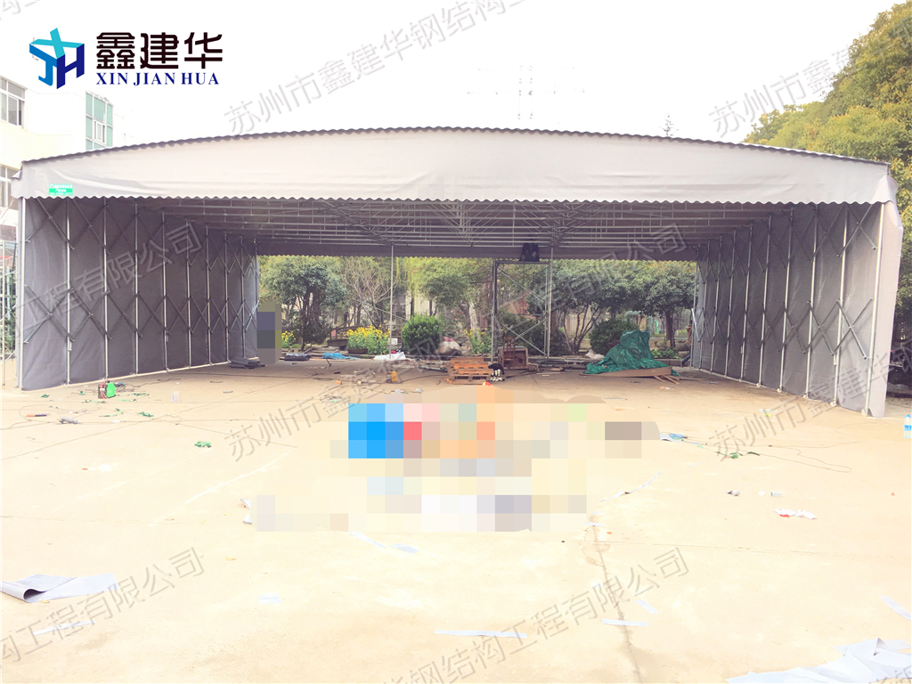 蘇州吳江推拉篷廠家鑫建華 戶外遮陽篷倉庫推拉篷 雨篷 推拉篷價格