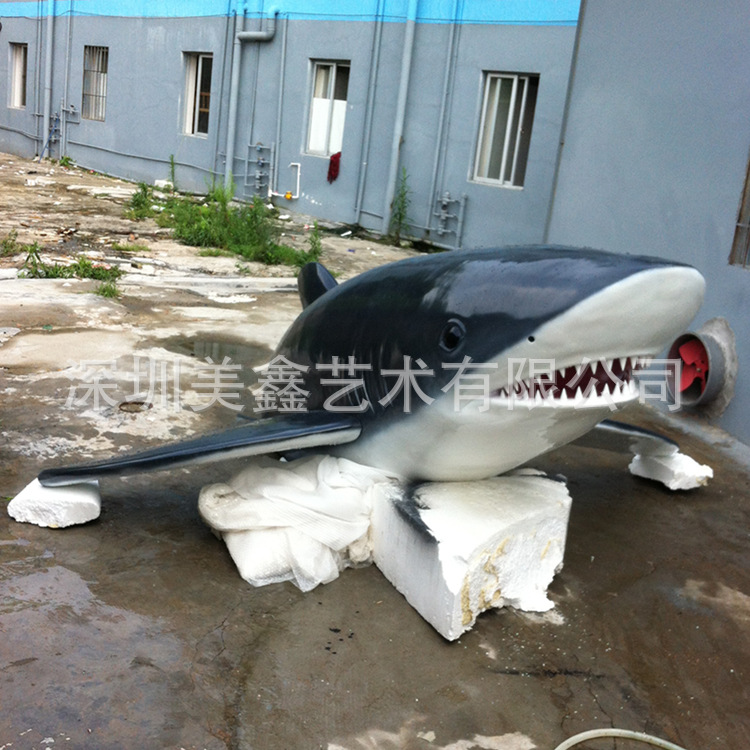 廠家直銷 玻璃鋼 景觀雕塑 鯊魚