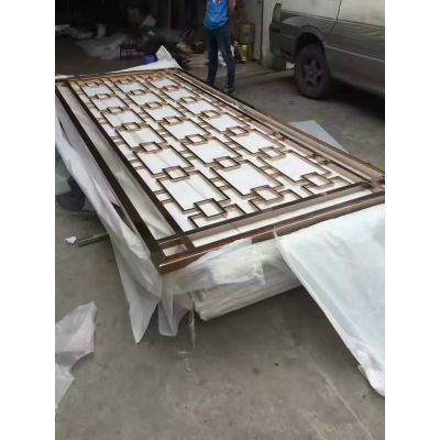 不銹鋼屏風(fēng)生產(chǎn)廠家 玫瑰金不銹鋼屏風(fēng) 高端不銹鋼隔斷花格 玫瑰金不銹鋼屏風(fēng)隔斷