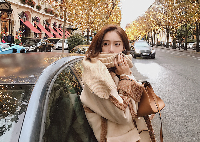 皮毛一體外套短款保暖外套麂皮絨加絨機車服羊羔毛皮毛一體機車皮毛外套