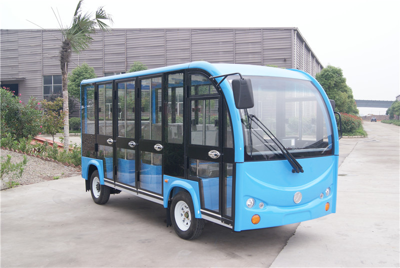 11座封閉式電動觀光車 門窗可拆卸封閉式觀光車 適用于四季