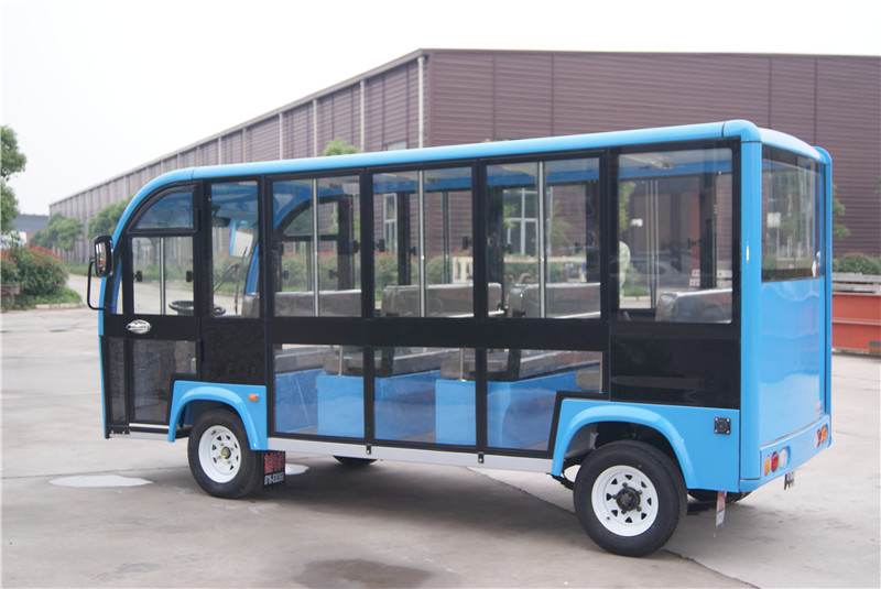11座封閉式電動觀光車 門窗可拆卸封閉式觀光車 適用于四季
