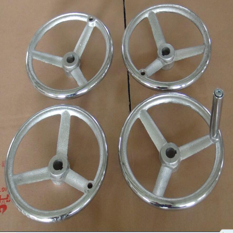 直銷機(jī)床鑄鐵手輪 鍍鉻手輪手柄 電鍍金屬圓輪緣手輪