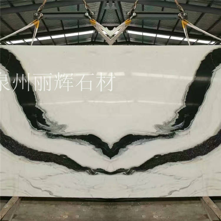 熊貓白大理石石材荒料大板規(guī)格板