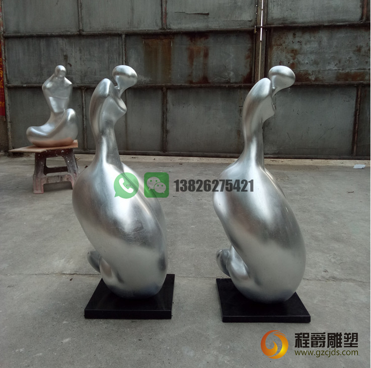 抽象雕塑廠家 玻璃鋼抽象人物雕塑制作