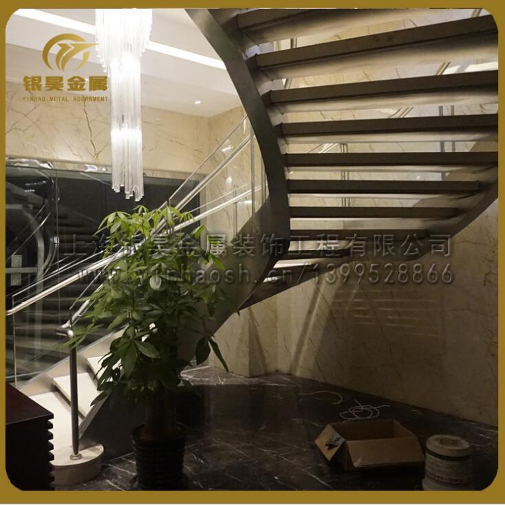 供應酒店樓梯發(fā)光樓梯*玻璃樓梯工程樓梯旋轉樓梯