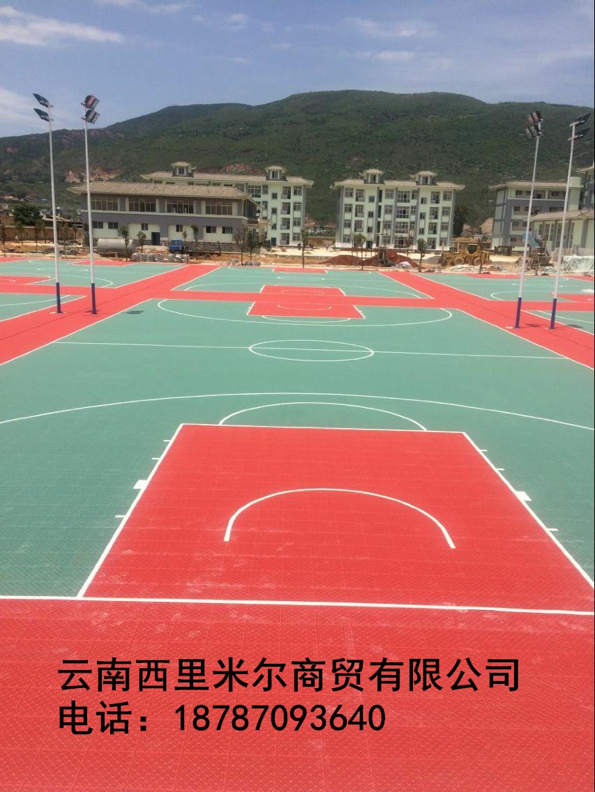 籃球場*懸浮拼裝地板優(yōu)質(zhì)PVC防滑防水 籃球場*復(fù)合型懸浮拼裝地板