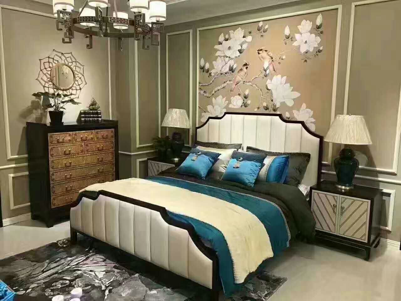 廠家批發(fā)簡約時(shí)尚臥室床 中式臥室床定制 佛山中式臥室床供應(yīng)商