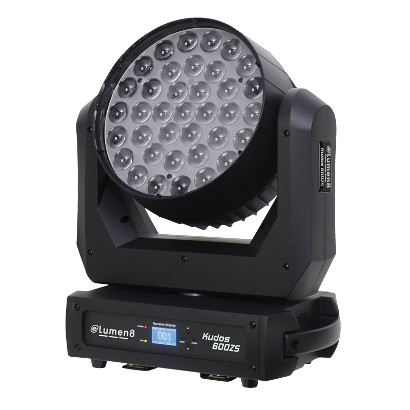 供應(yīng)yakay 37*15W LED調(diào)焦搖頭燈|專業(yè)劇院搖頭染色燈|RGBW LED蜂眼變色龍