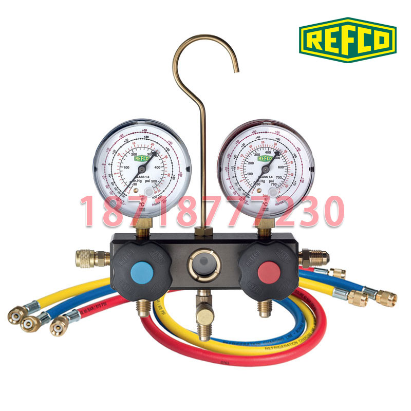 供應(yīng)REFCO威科BM2-6-DS-R32/R410A空調(diào)加氟表雙頭壓力表 空調(diào)雪種表