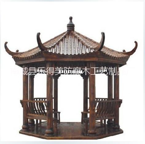 誠(chéng)信廠家供應(yīng)防腐碳化雙層八角涼亭 戶外園林景觀景觀實(shí)木仿古雙層八角涼亭木屋花園