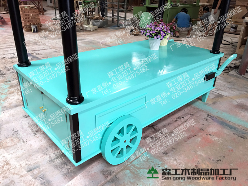 廣州移動販賣車缽仔糕車實木售貨車