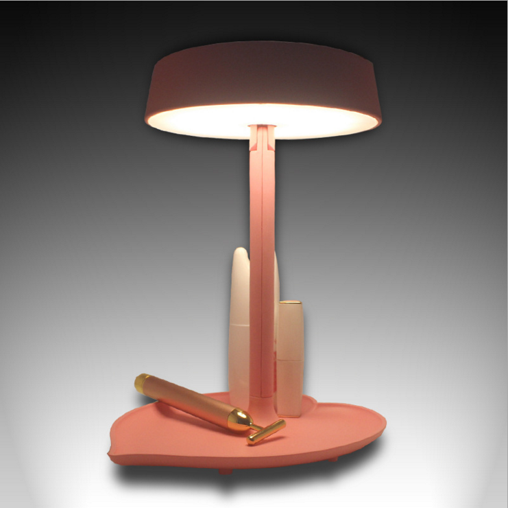 LED化妝鏡 可充電臺式折疊帶燈鏡子 智能感應(yīng)梳妝鏡臺燈一件代發(fā)