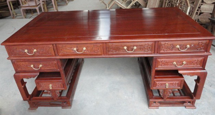 供應(yīng)上海東陽木雕廠家出售 上海東陽木雕廠家出售紅木辦公桌仿古家具廠家直銷批發(fā)非花