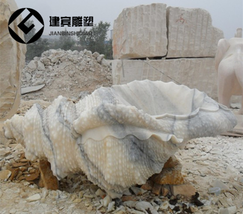 石雕海螺雕塑 廣場噴水海螺石雕