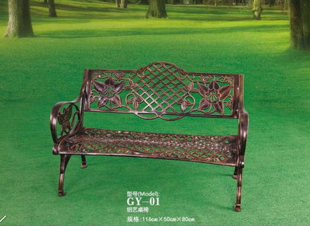 戶外鑄鋁公園椅  佛山戶外休閑家具廠家  戶外鑄鋁家具定做