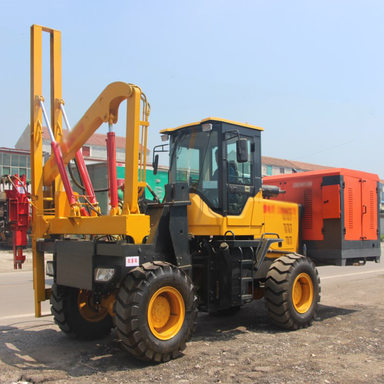 護(hù)欄打拔鉆一體機(jī)  公路護(hù)欄打樁機(jī)