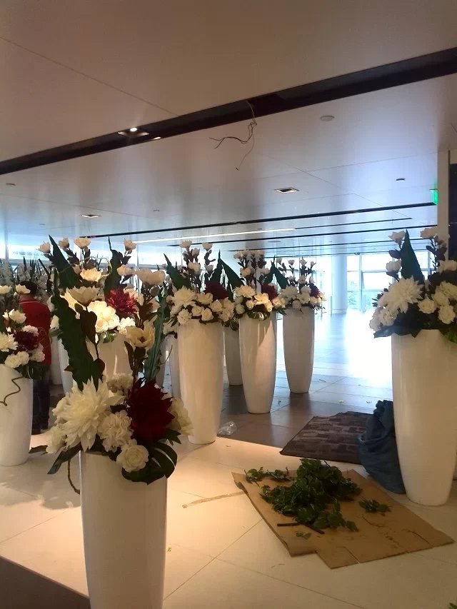深圳仿真花更換 落地花缸花藝批發(fā) 花缸花藝定制價格