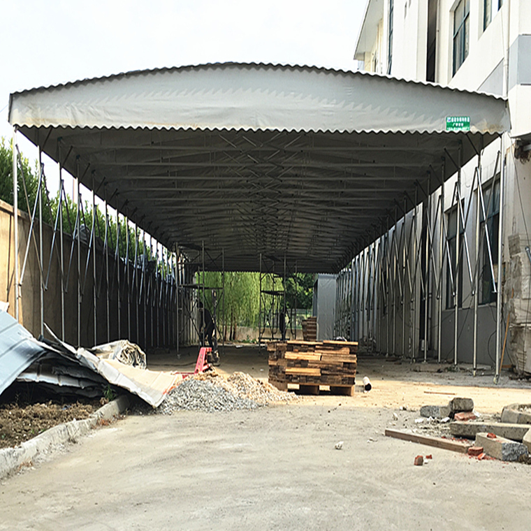 蘇州張家港市佰燁羅彩篷供應(yīng)物流*推拉雨篷貨運(yùn)移動(dòng)式帳篷伸縮自如遮雨棚