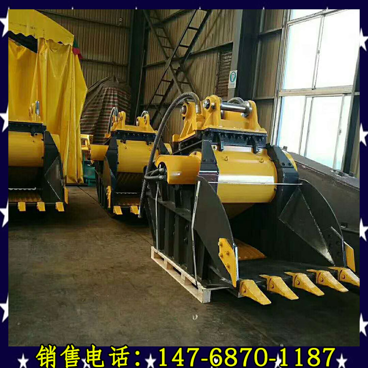 陜西 挖掘機破碎斗 移動碎石機 混凝土巖石破碎鏟斗 產(chǎn)量高