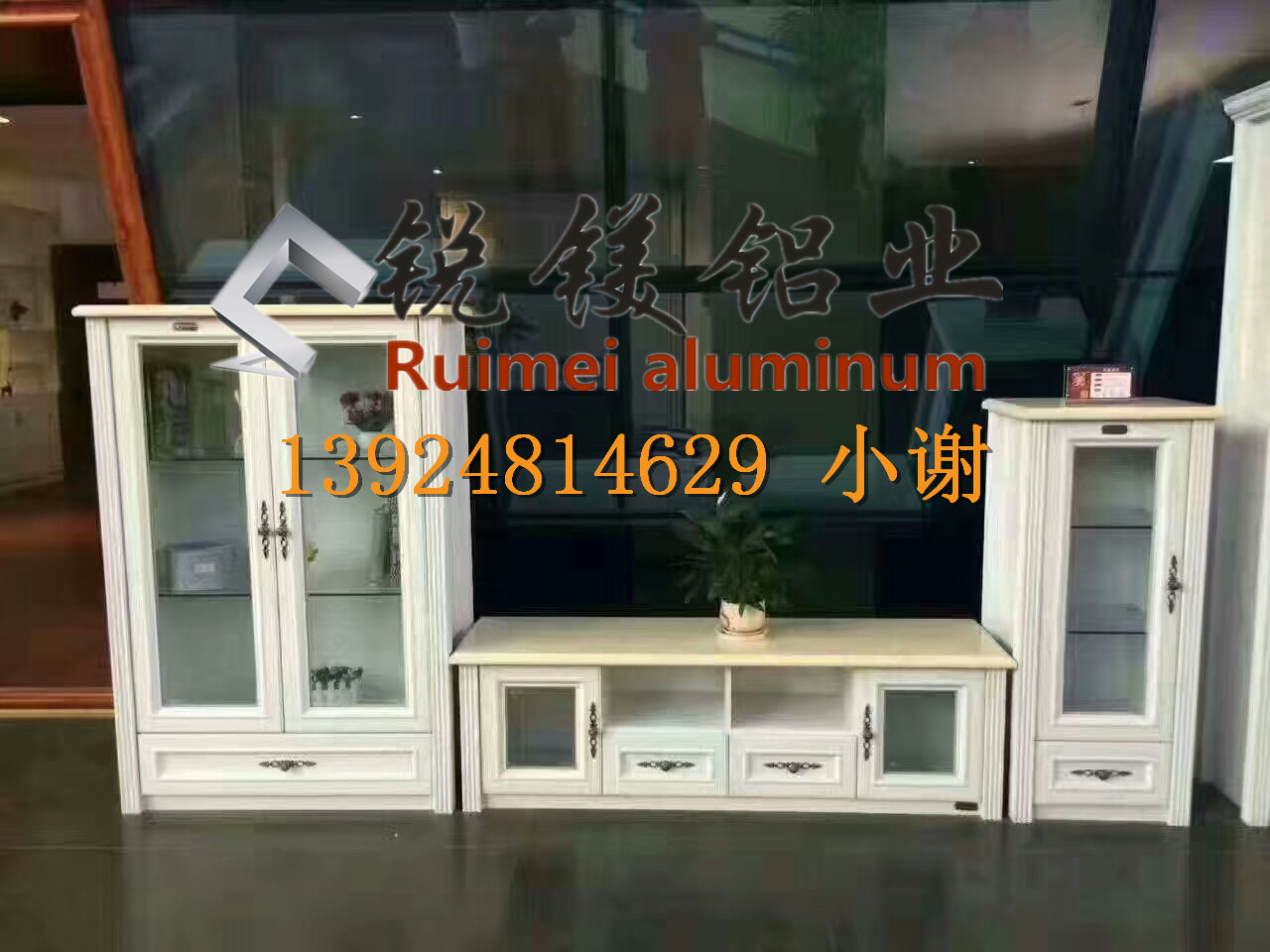 廠家直銷鋁合金電視柜全鋁家具柜體材料全鋁衣柜鋁合金櫥柜 全鋁電視柜