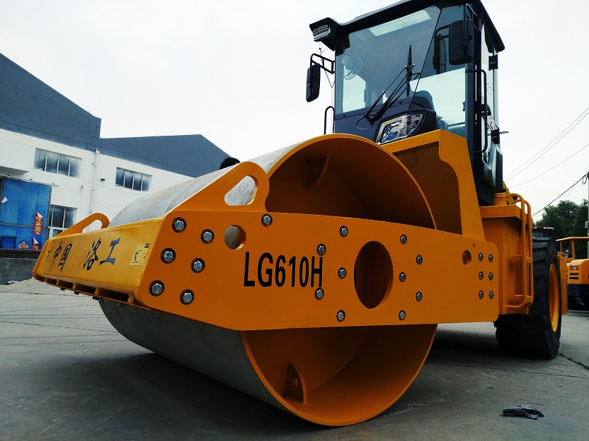 洛陽10噸壓路機LG610H全液壓無級變速單鋼輪振動壓路機