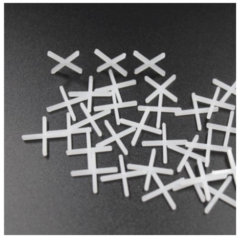 塑料瓷磚卡子 十字架膠粒楔定位找平器 貼磚縫卡 十字架5.0MM/100裝