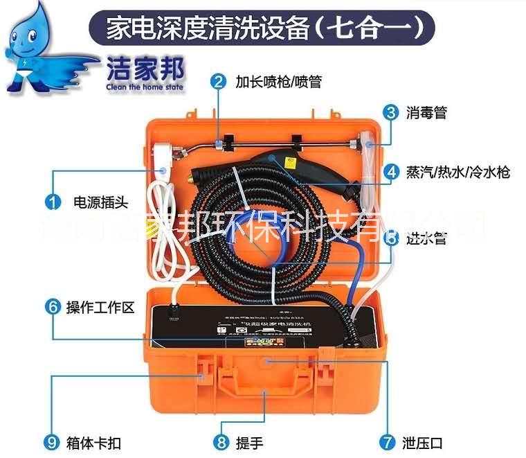 家電清洗設(shè)備有哪些，潔家邦七合一家電清洗一體機(jī)