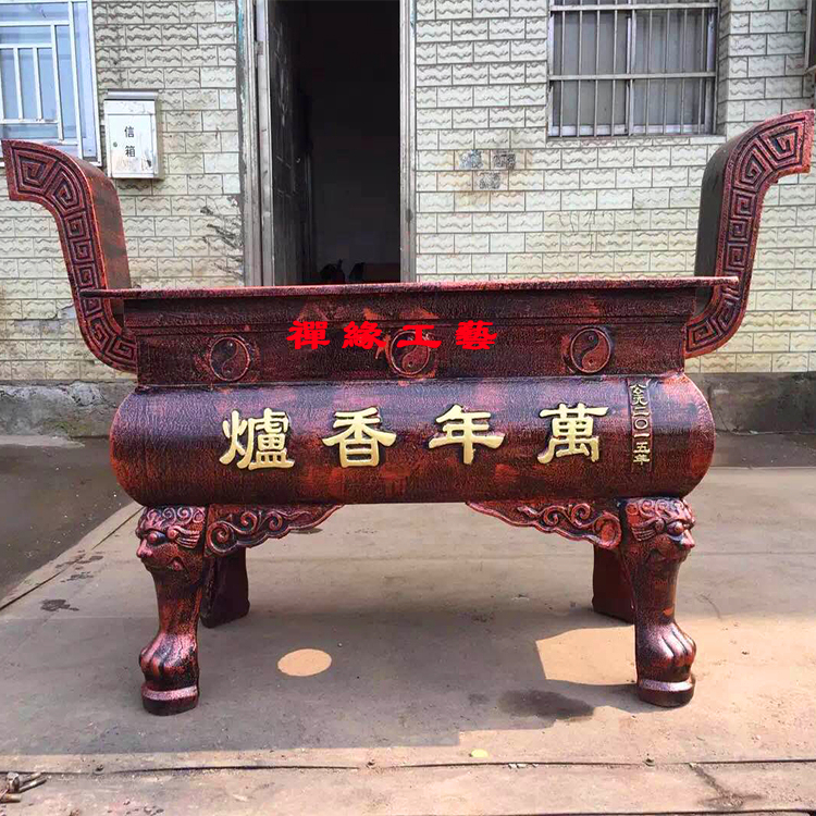 鑄鐵長(zhǎng)方形天地爐，佛寺祠堂宮觀(guān)香爐，鑄鐵香爐報(bào)價(jià)