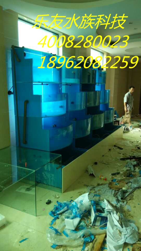 泰州魚缸定做 鹽城酒店海鮮池 揚州大閘蟹魚缸 螃蟹缸制作