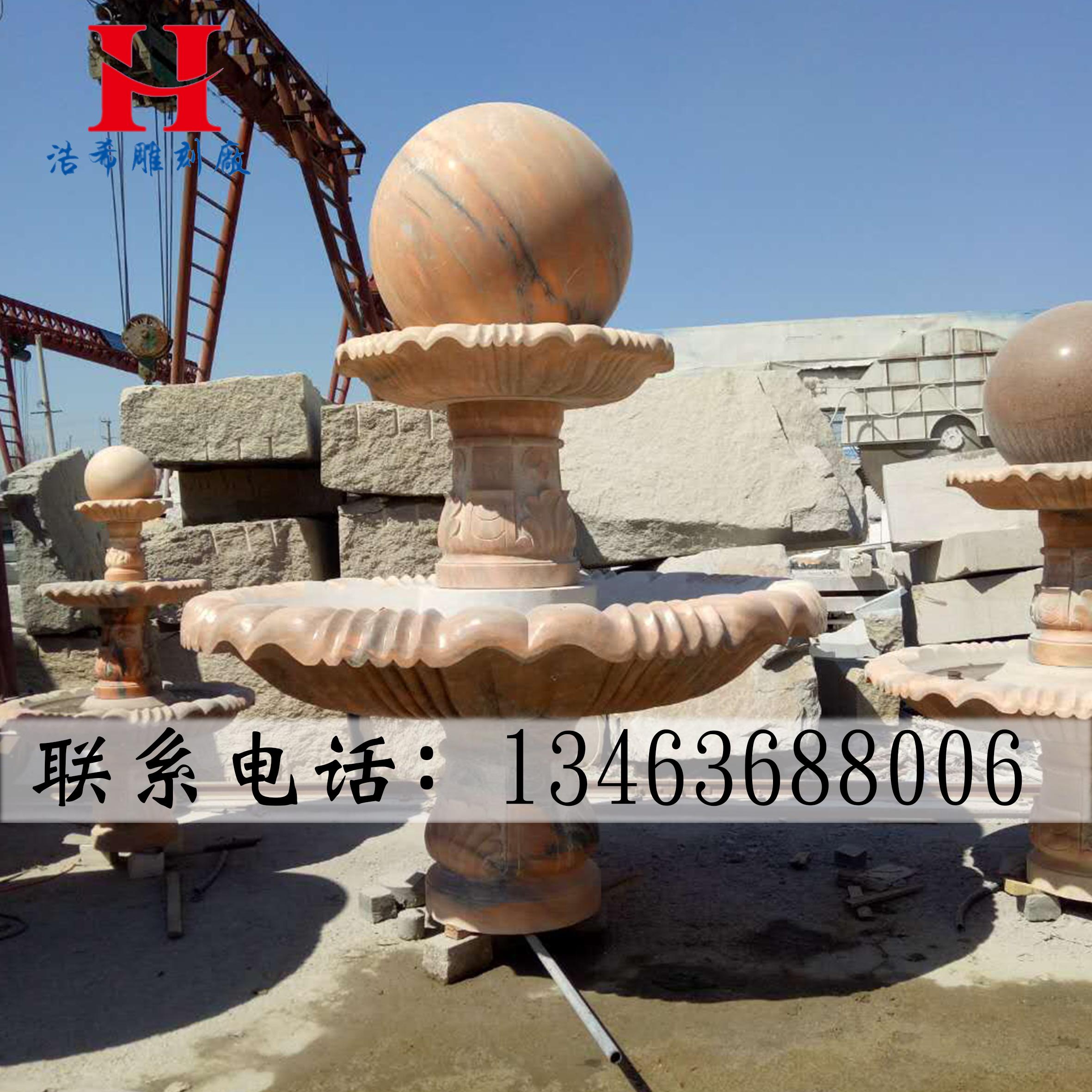 石雕噴泉?jiǎng)e墅庭院公園戶外園林景觀